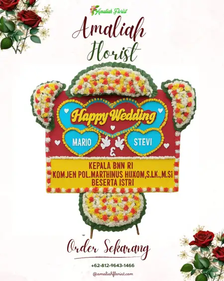 Papan Bunga Pernikahan Pelepat Ilir